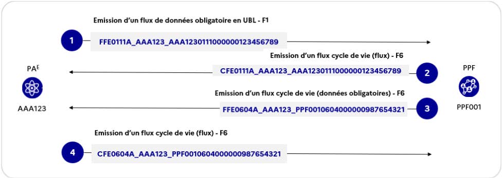 Figure 16 - Cinématique des flux F1