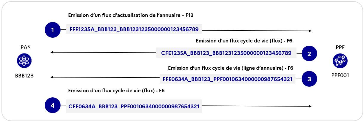 Figure 19 - Cinématique des flux F13